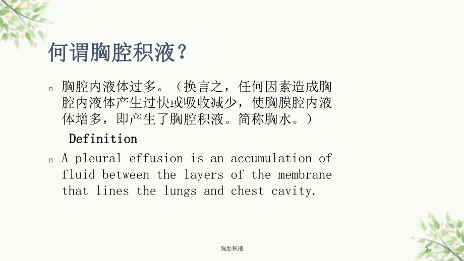 胸腔积液课件