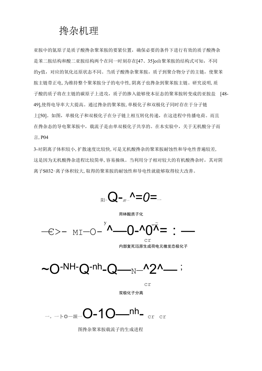 导电聚苯胺的搀杂及搀杂机理