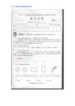 中考山東青島數(shù)學卷