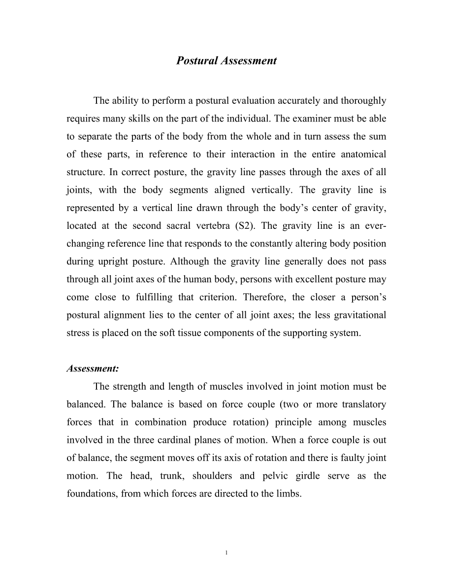 Postural Assessment_第1页