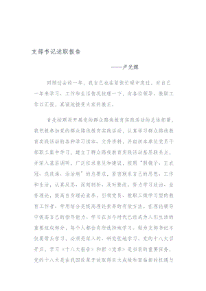 支部書記述職報(bào)告