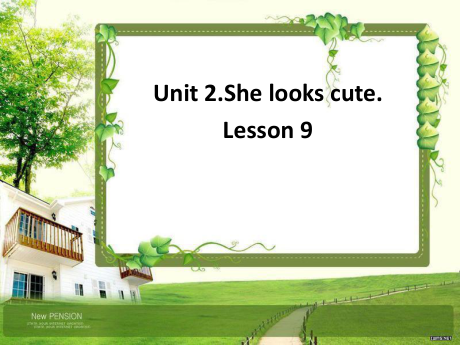 五年級上冊英語課件-Unit 2《She looks cute》 _人教2014秋3_第1頁