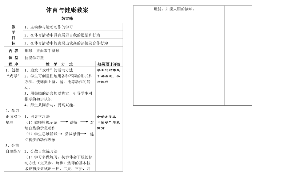 體育與健康教案 (2)_第1頁(yè)