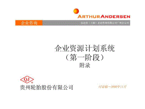 安达信贵州轮胎股份有限公司企业资源计划系统第一阶段附录23
