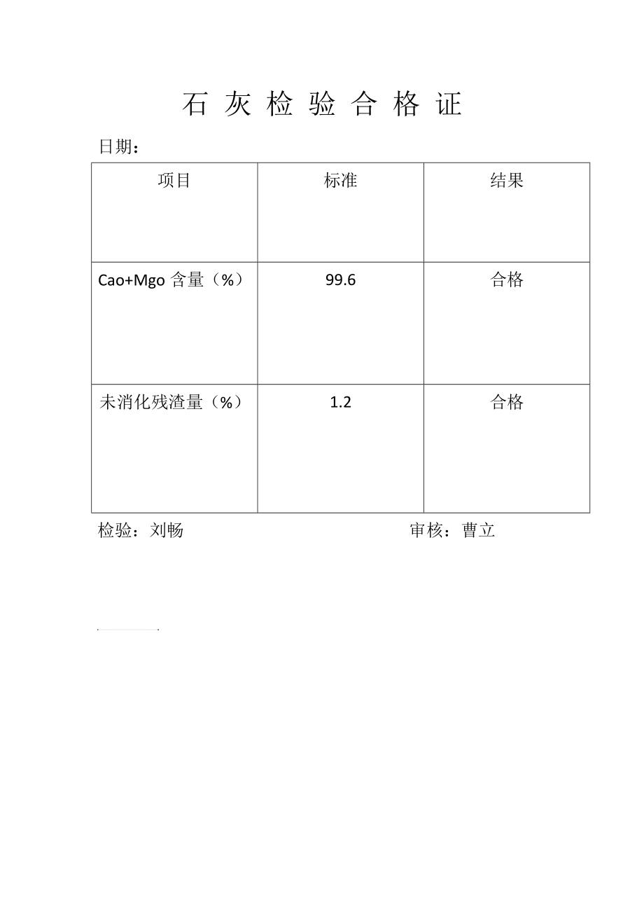 石灰石粉检测报告图片