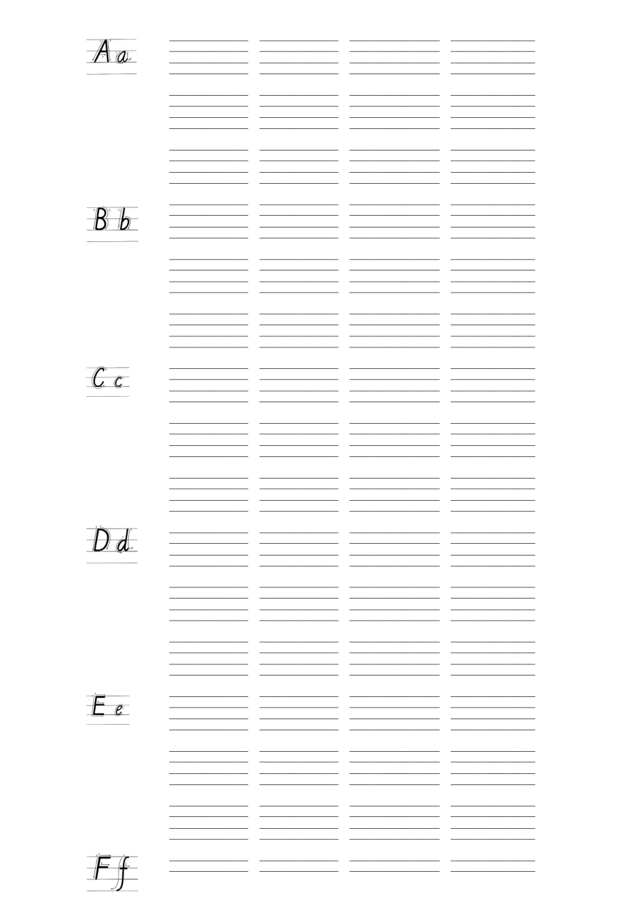 26个英文字母书写练习本a4打印1