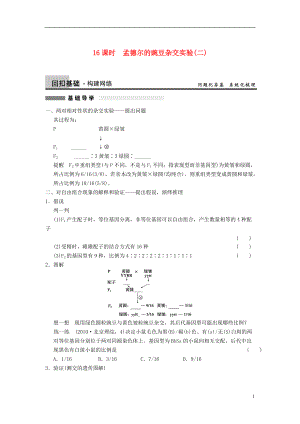 【步步高】高考生物大一輪復(fù)習(xí) 第16課時 孟德爾的豌豆雜交實驗二