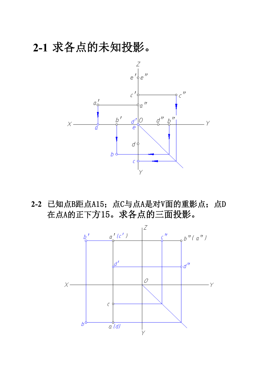 機(jī)械制圖習(xí)題集參考答案第2章_第1頁