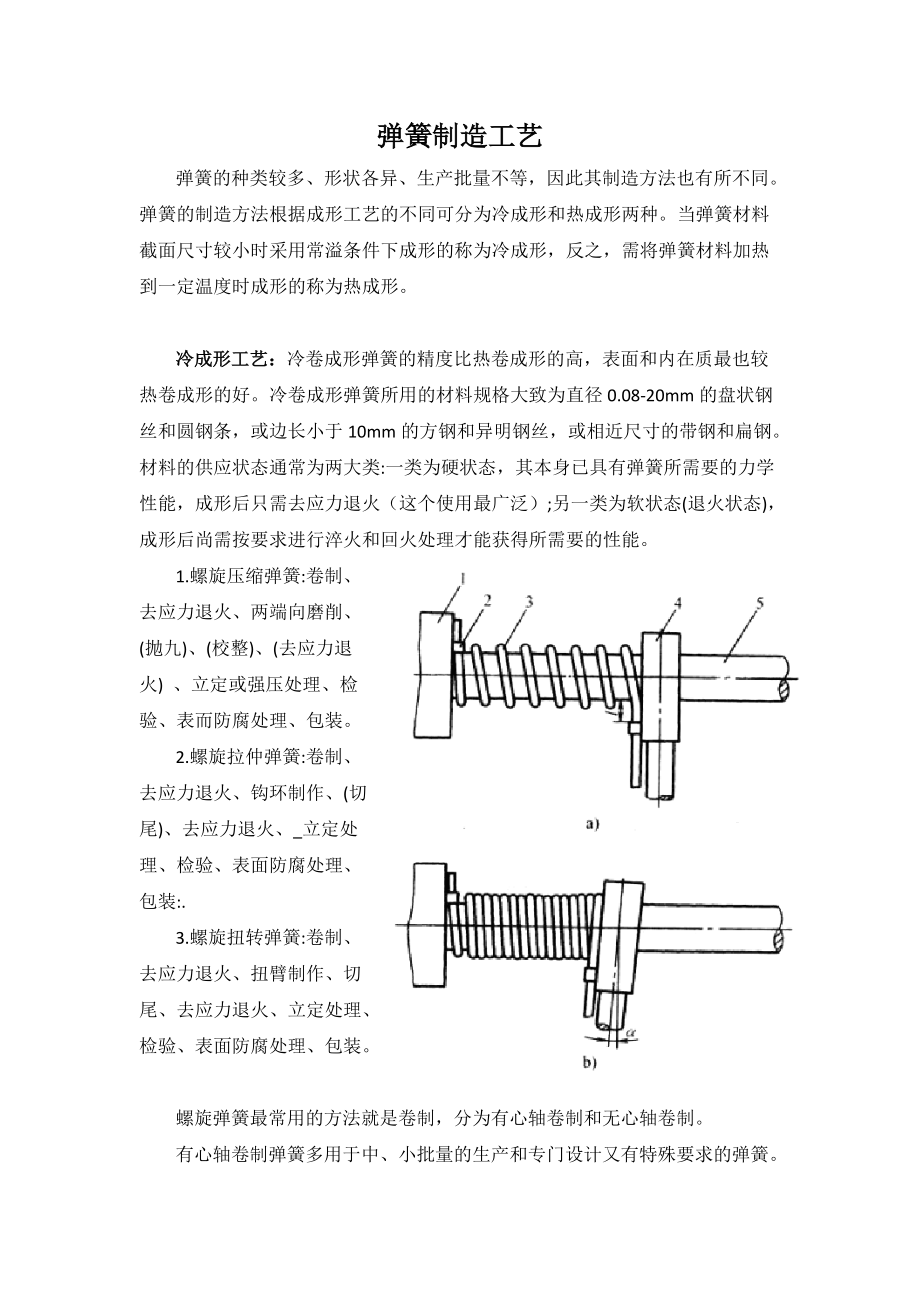 彈簧制造工藝_第1頁(yè)