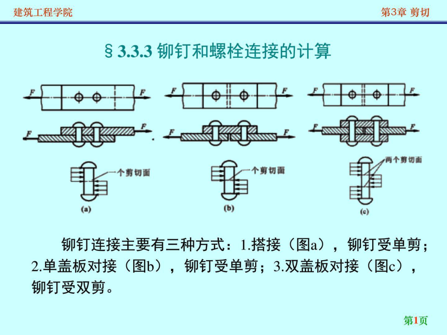 03.2.铆钉和螺栓连接的计算图文精彩_第1页