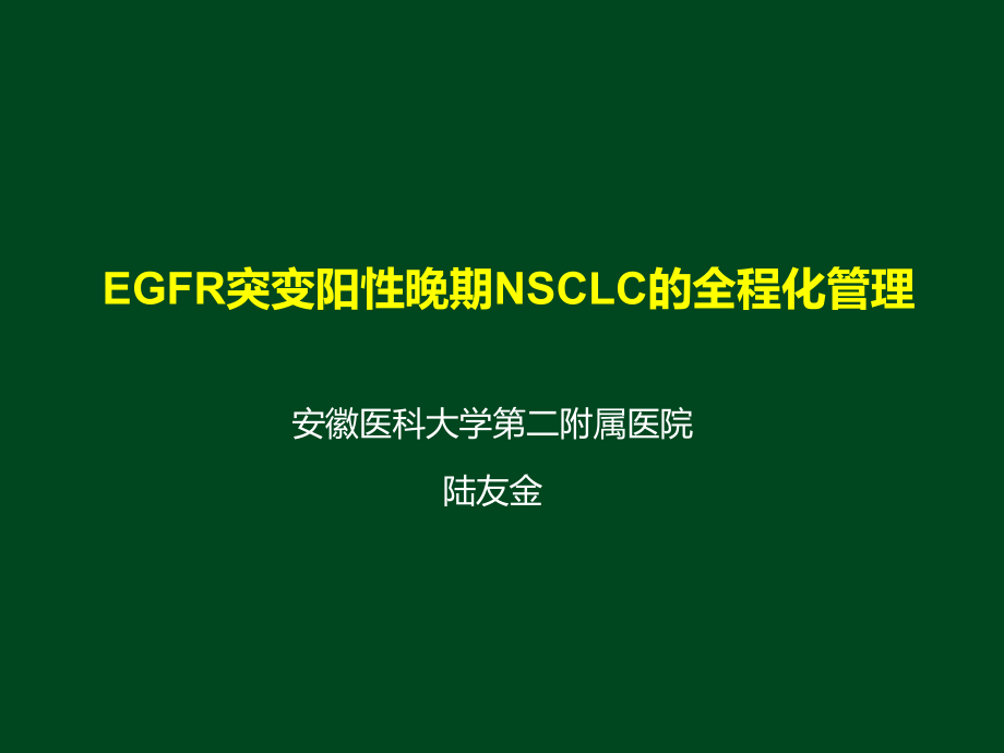 EGFR突变阳性的晚期NSCLC治疗全程化管理_第1页