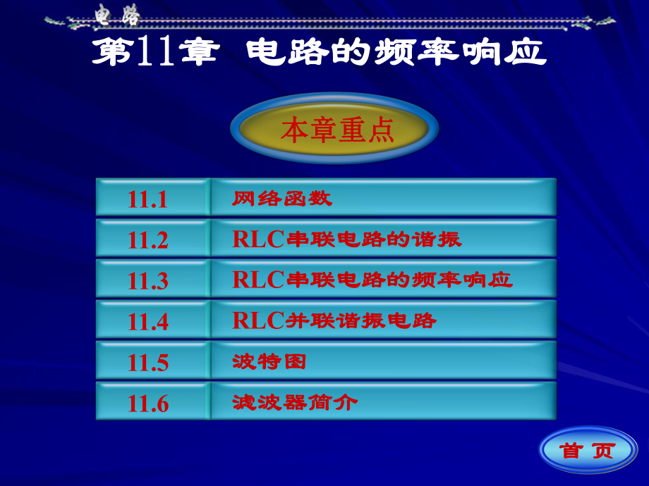 電路理論教學(xué)課件第11章電路的頻率響應(yīng)教參_第1頁