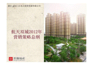 武汉航天双城纯美式风情小镇项目营销策略总纲