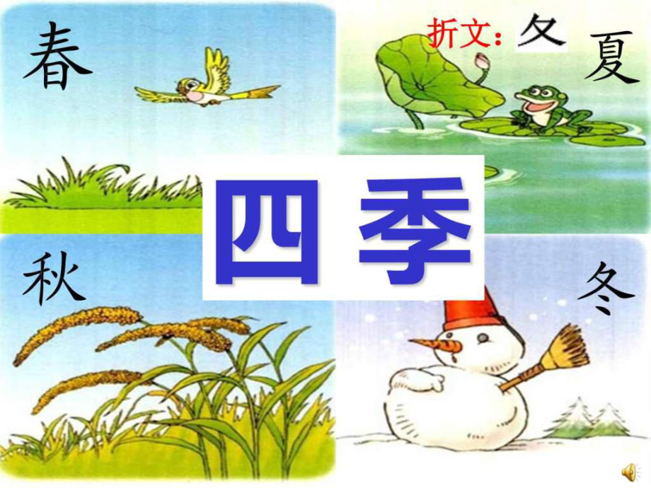 部編版版語(yǔ)文一年級(jí)上冊(cè)四季第一課時(shí)圖文.ppt_第1頁(yè)