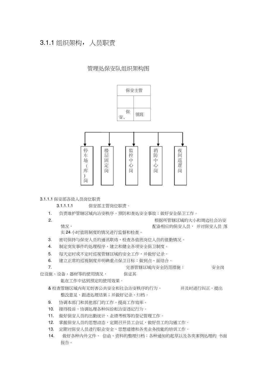 保安部組織架構(gòu)_第1頁