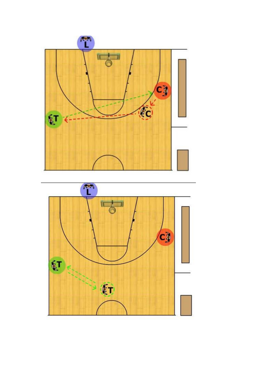篮球裁判跑位示意图图片