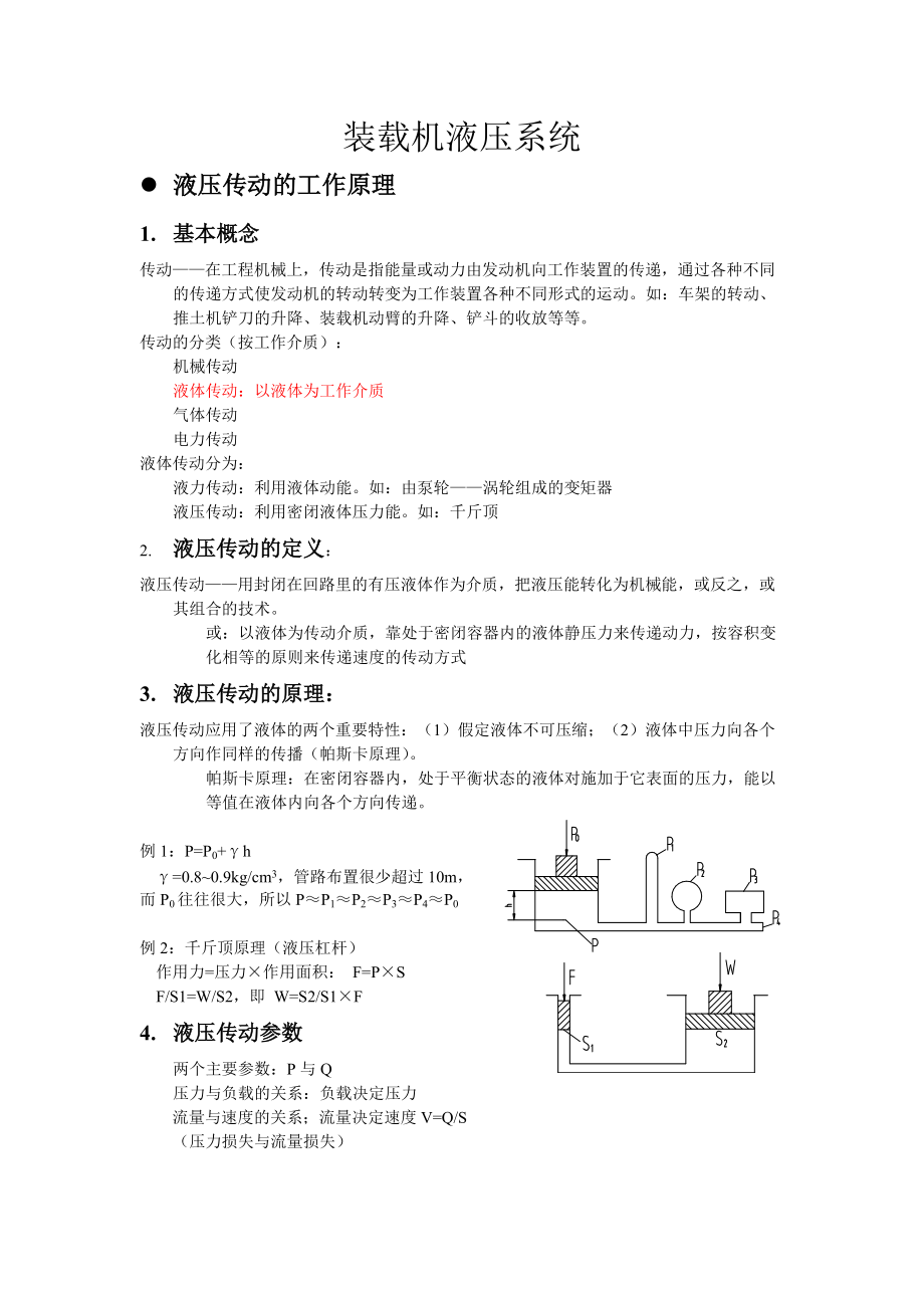 輪式裝載機液壓系統(tǒng)原理介紹_第1頁