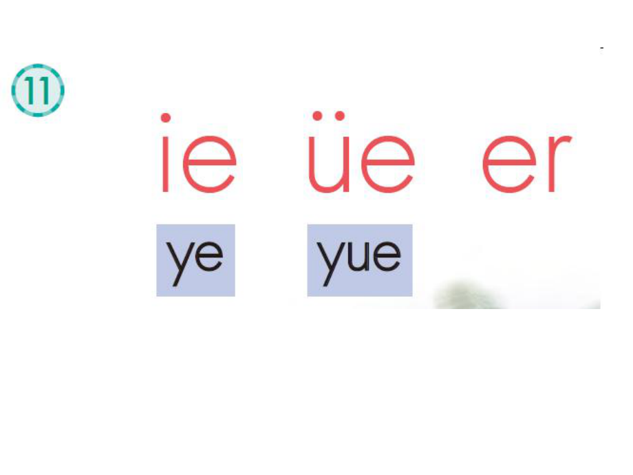 一年級(jí)上冊(cè)語文課件 -漢語拼音11 ie üe er 人教2017年7月第1版_第1頁