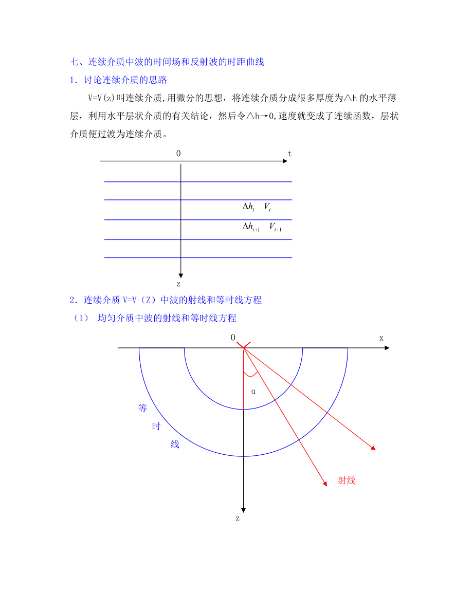 连续介质中波的时间场和反射波的时距曲线_第1页