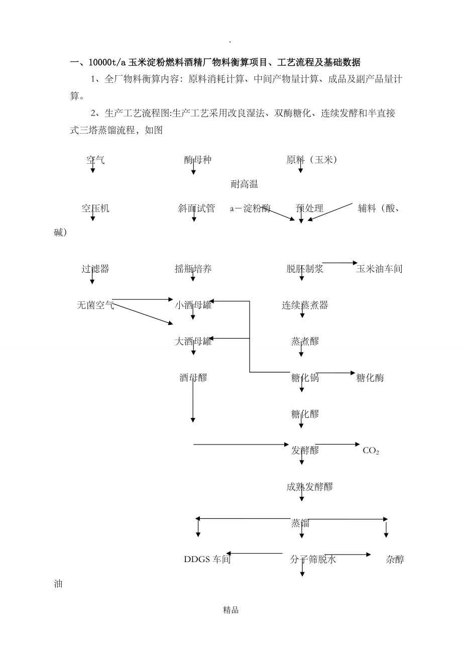 酒精生产总物料衡算_第1页