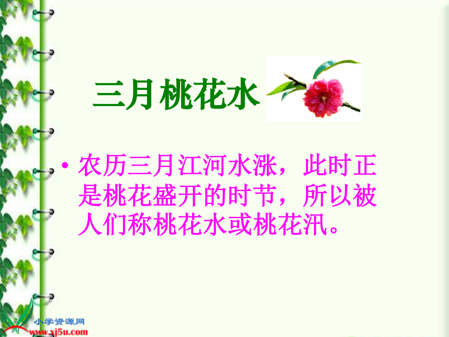 三月桃花水ppt课件