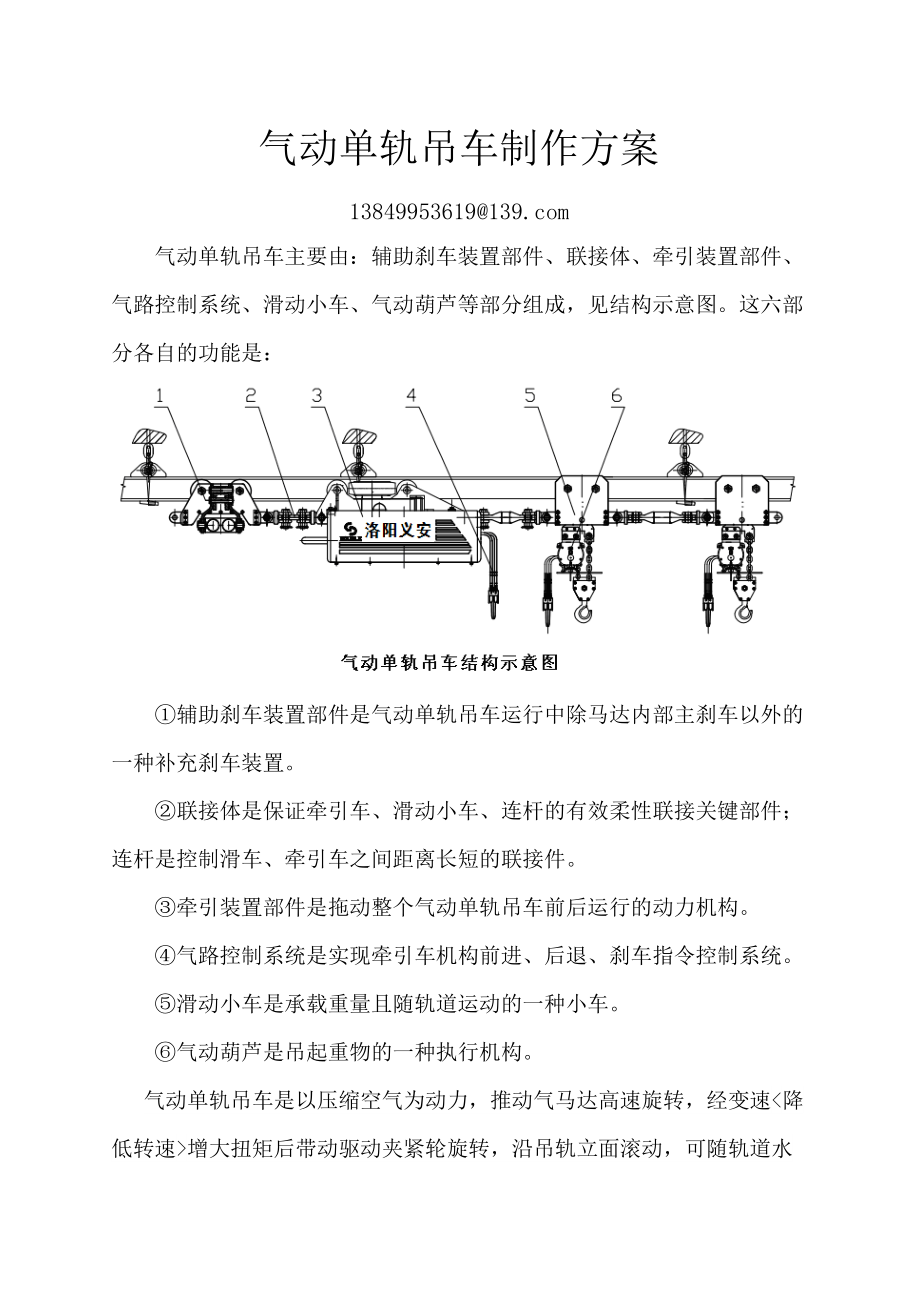 自制氣動單軌吊方案_第1頁