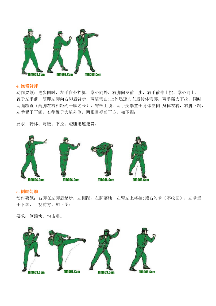 格斗拳第一套16式图解图片