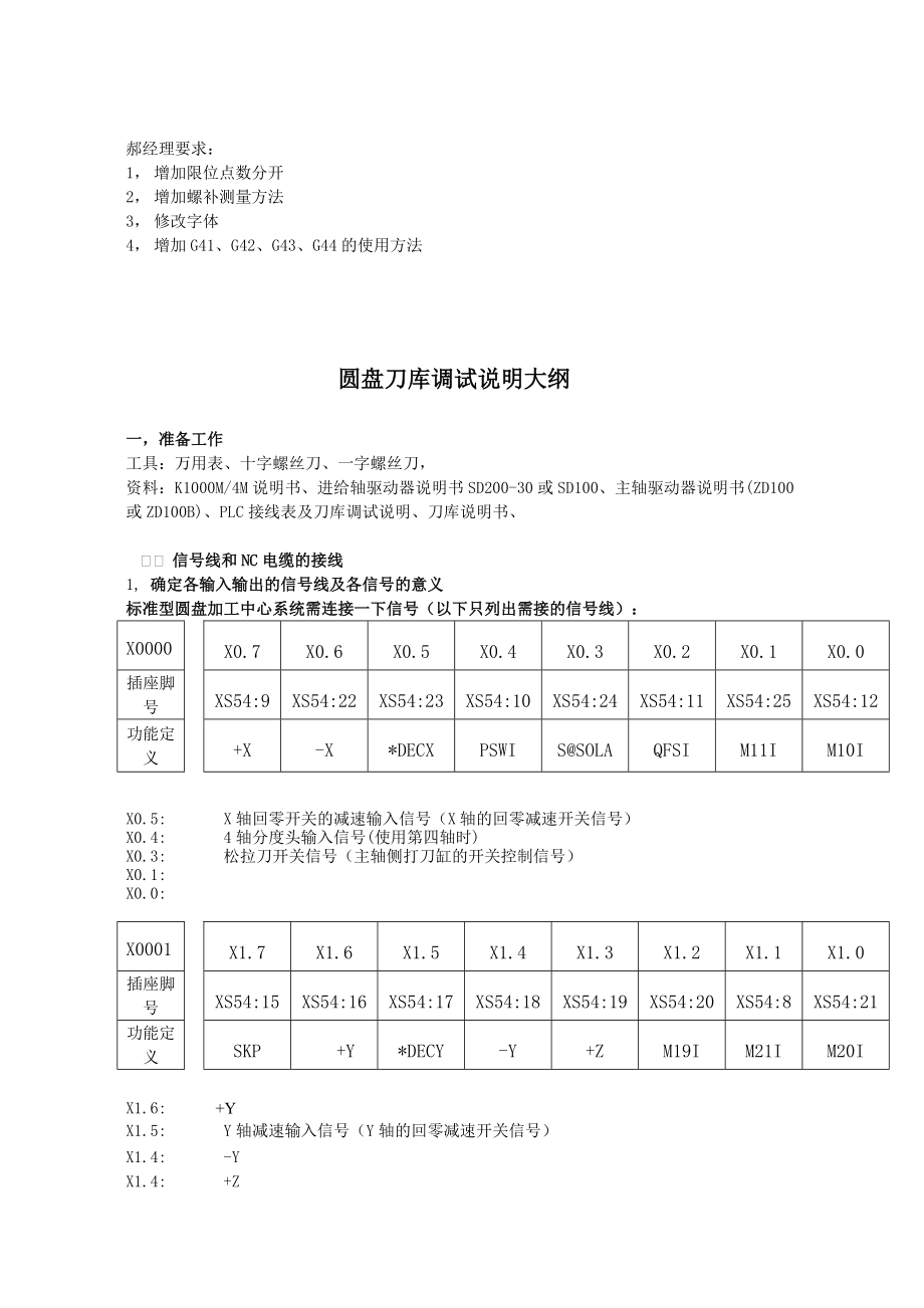 圆盘刀库加工中心调试说明_第1页