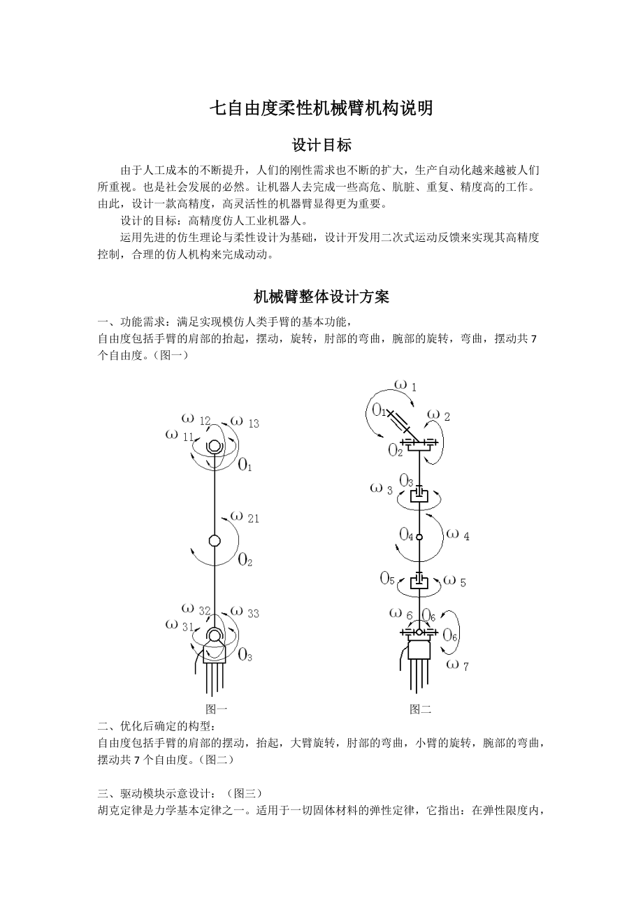 七自由度柔性機(jī)械臂機(jī)構(gòu)說(shuō)明_第1頁(yè)