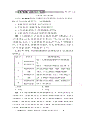 2020江蘇高考生物二輪強(qiáng)化練習(xí)：1 專題十五　必修模塊實(shí)驗(yàn)整合提升 Word版含解析