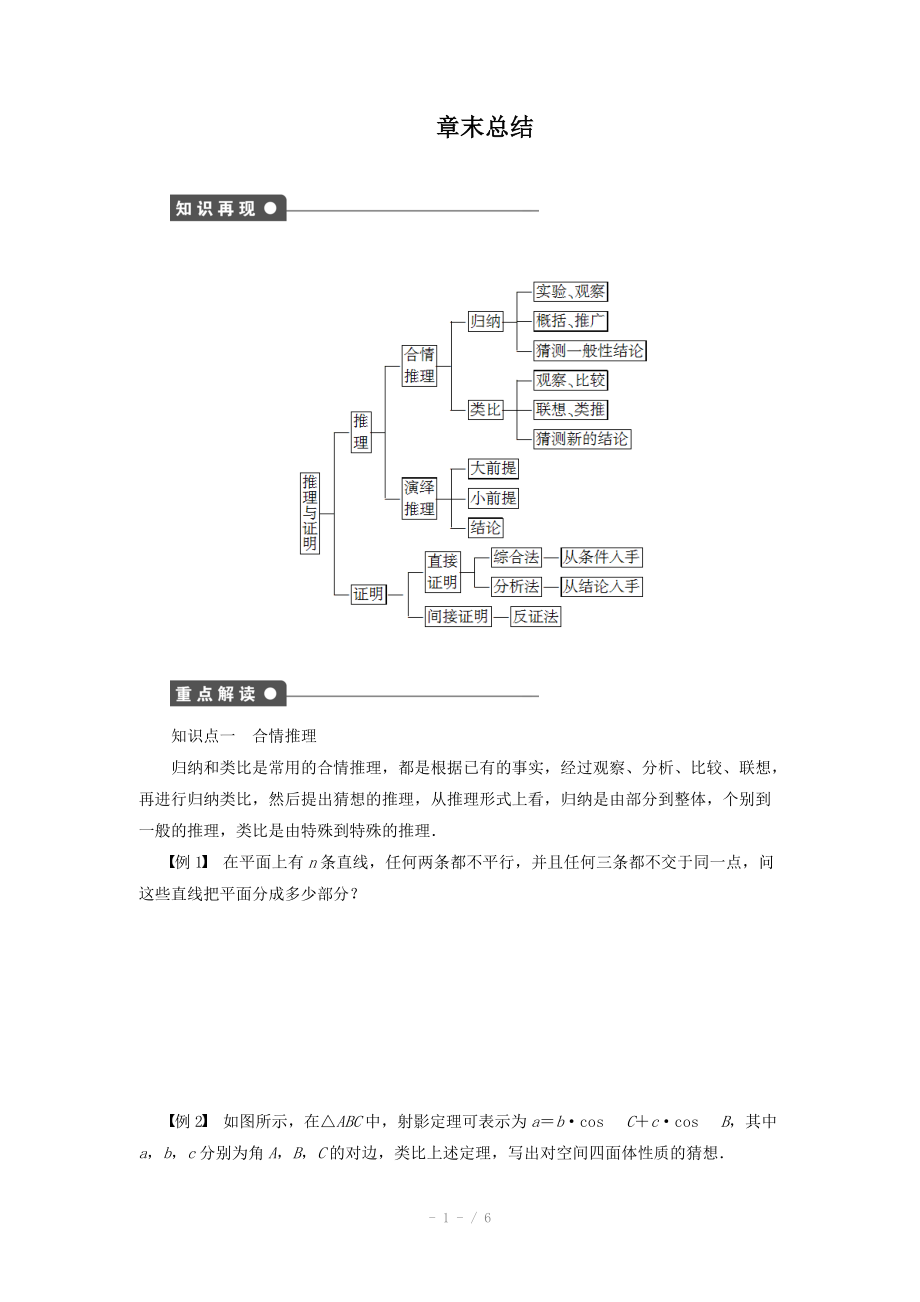 2014-2015學年高中數(shù)學（蘇教版選修1-2） 第2章 章末總結 課時作業(yè)_第1頁