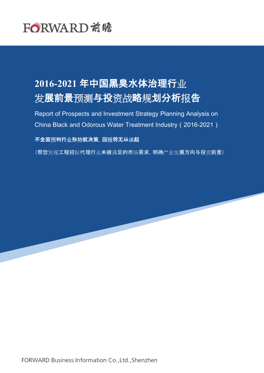 2021年中國黑臭水體治理行業(yè)發(fā)展前景預(yù)測與投資戰(zhàn)略規(guī)劃分析報(bào)告_第1頁