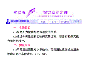 三維設計新課標高考物理一輪總復習課件 第五章實驗五 探究動能定理(56張ppt)