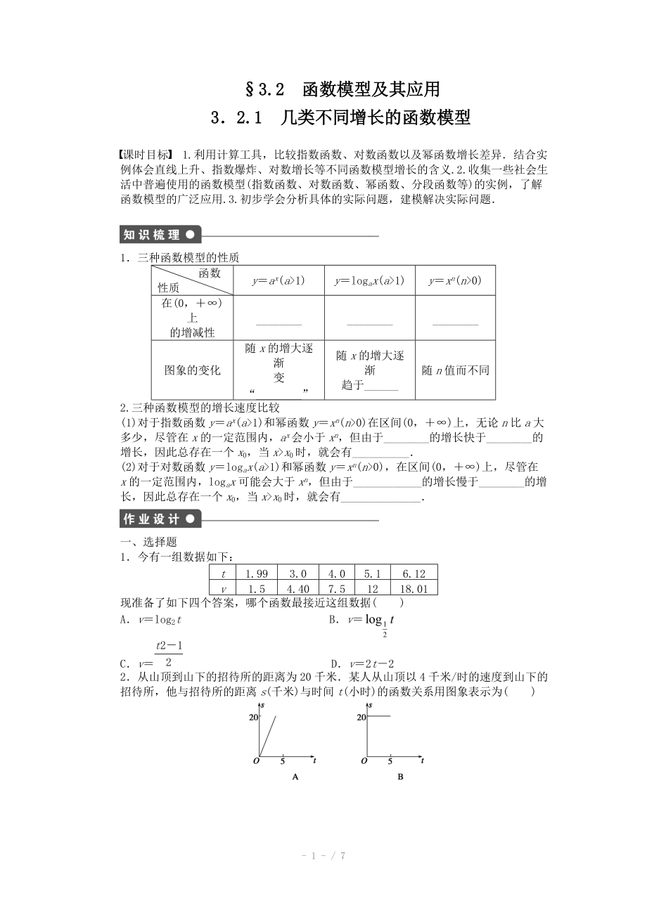 2014-2015學年高中數(shù)學（人教A版必修一） 第三章函數(shù)的應用 3.2.1 課時作業(yè)（含答案）_第1頁