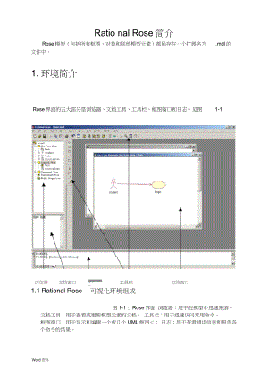 RationalRose【UML建模】教程+使用详解