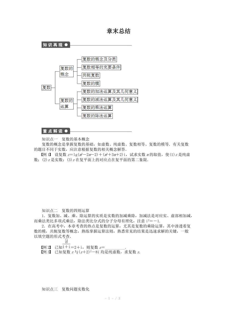 2014-2015學(xué)年高中數(shù)學(xué)（蘇教版選修1-2） 第3章 章末總結(jié) 課時(shí)作業(yè)（含答案）_第1頁(yè)