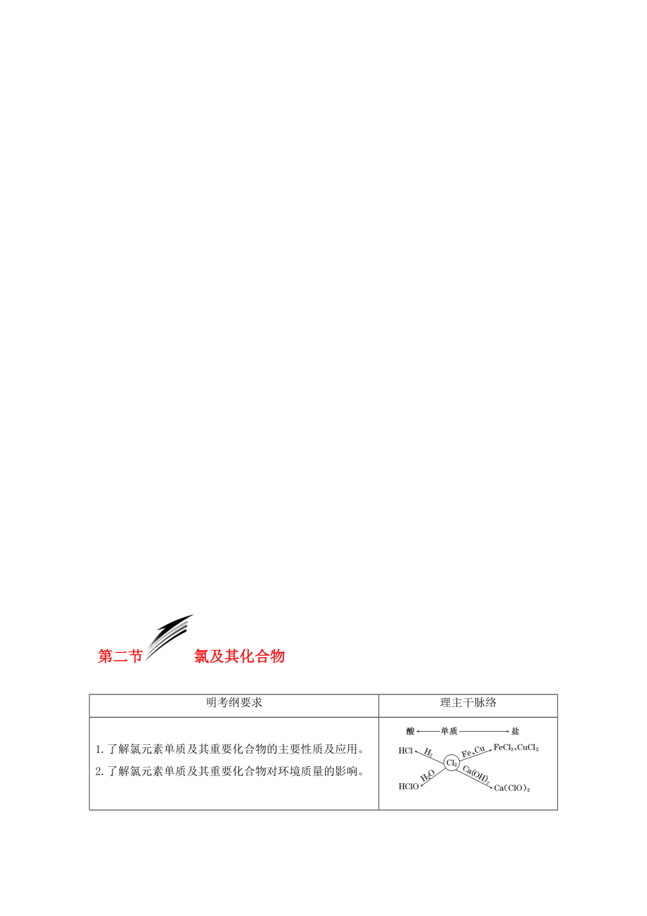 [詳細(xì)講解]【三維設(shè)計(jì)】(人教通用版)高考化學(xué)一輪總復(fù)習(xí)講義 第二節(jié) 氯及其化合物_第1頁(yè)