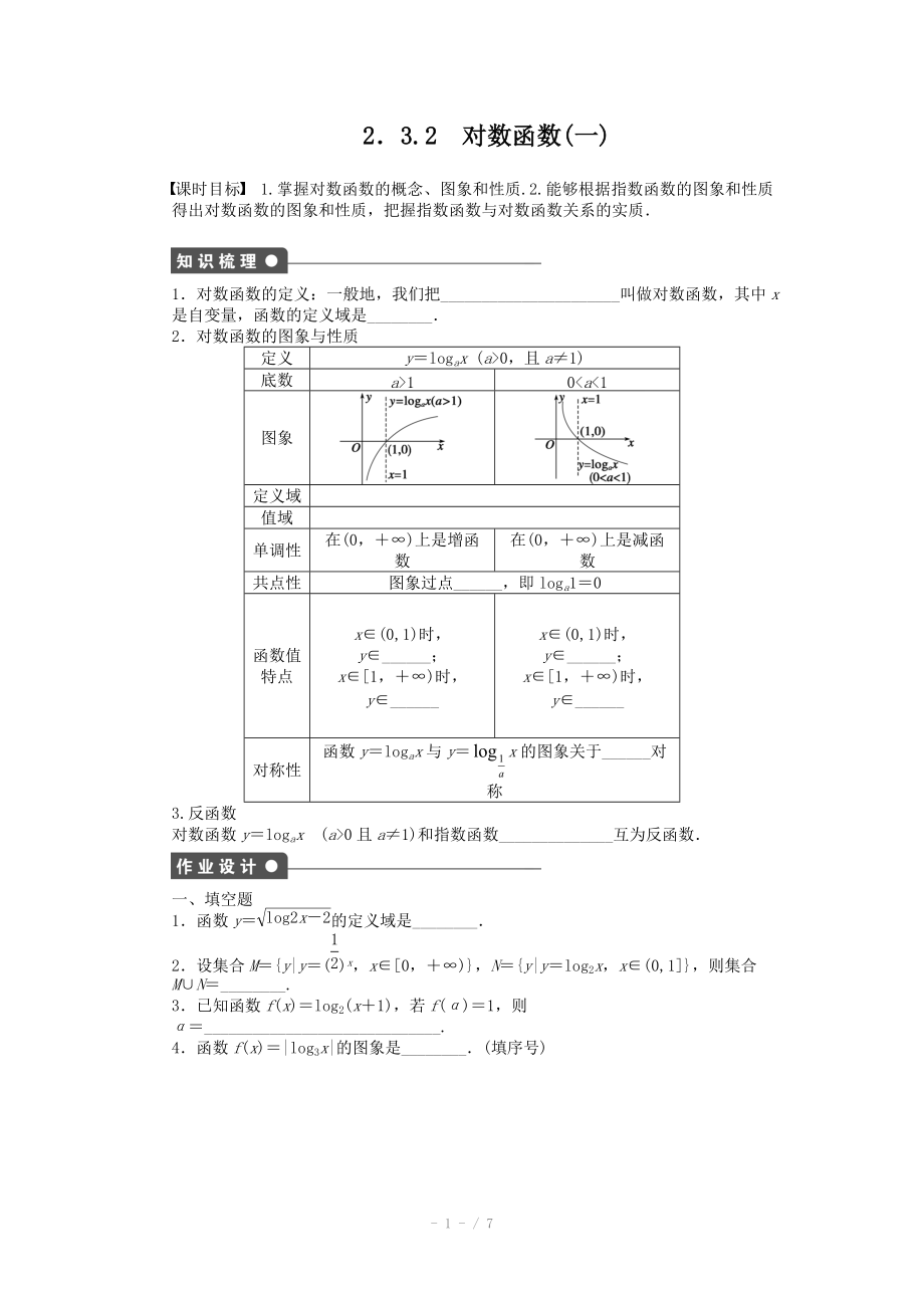 2014-2015學年高中數(shù)學（蘇教版必修一） 第二章函數(shù) 2.3.2（一） 課時作業(yè)（含答案）_第1頁