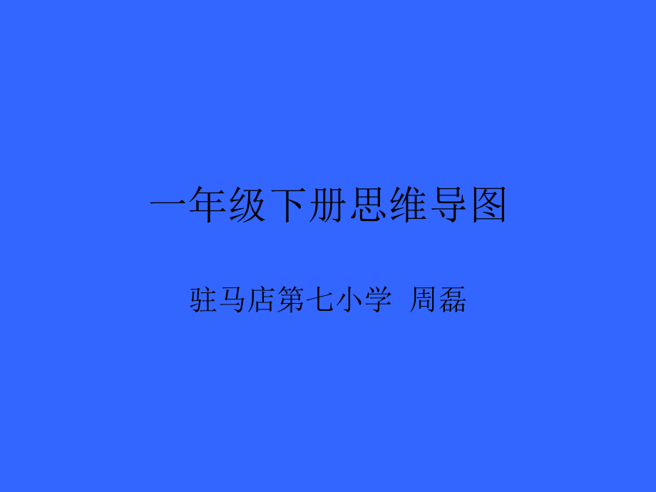 一年級(jí)下冊(cè)思維導(dǎo)圖_第1頁