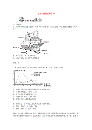 金版學(xué)案高中地理2.1城市內(nèi)部空間結(jié)構(gòu)練習(xí)新人教版必修2