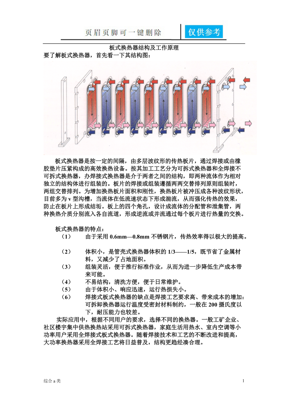 板式換熱器結(jié)構(gòu)及工作原理沐風(fēng)書苑_第1頁