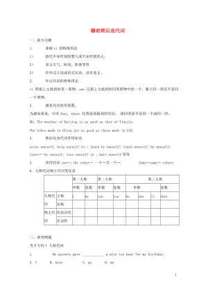 中考英語二輪復(fù)習(xí)瞻前顧后選代詞