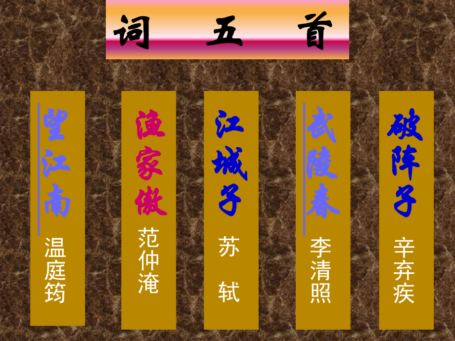 九年級(jí)語(yǔ)文上冊(cè)第六單元第25課詞五首課件人教新課標(biāo)版_第1頁(yè)