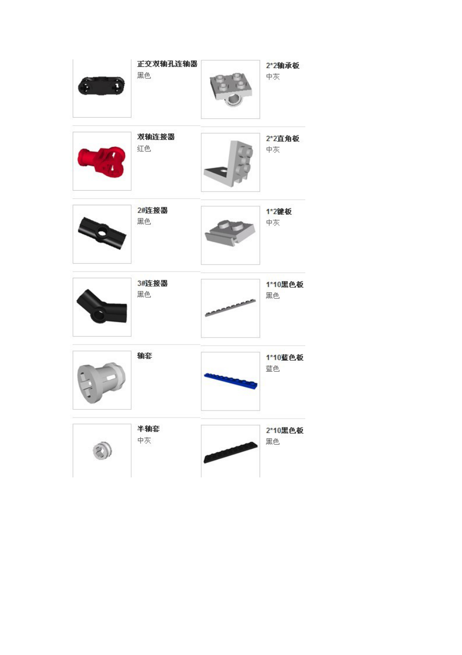 乐高零件名称大全图片