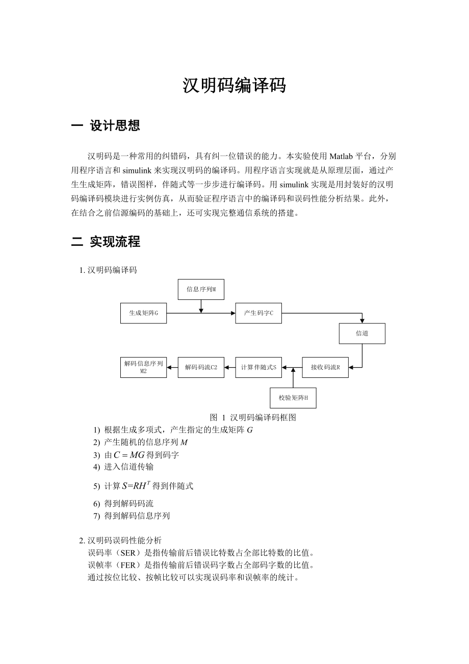 汉明码编译码_第1页