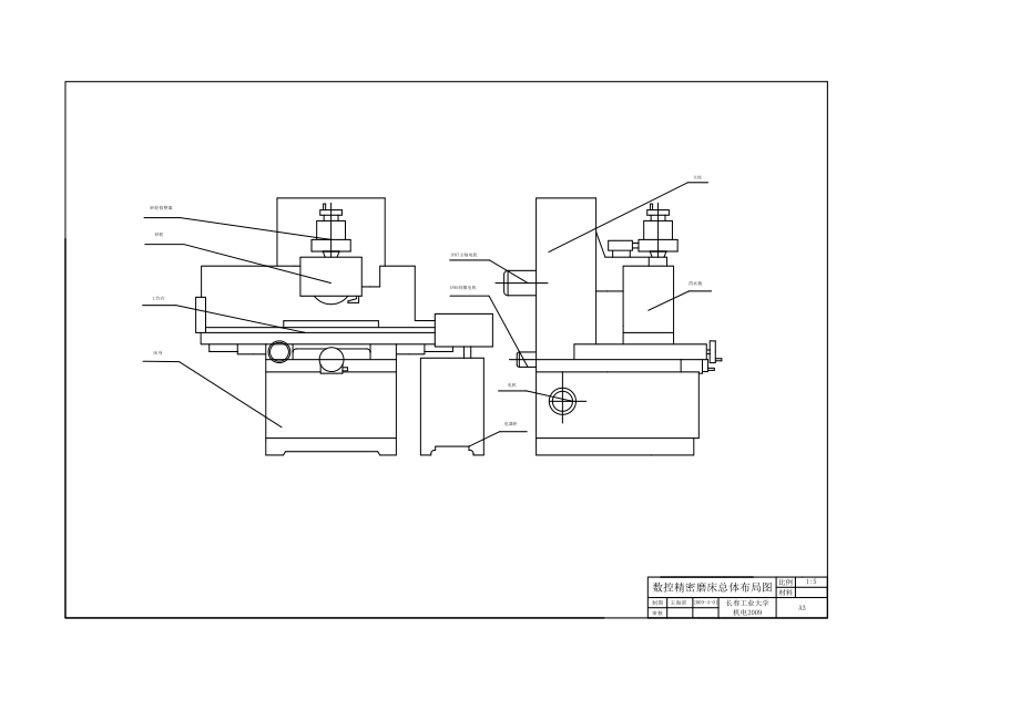 數(shù)控平面磨床設(shè)計全套圖紙_第1頁