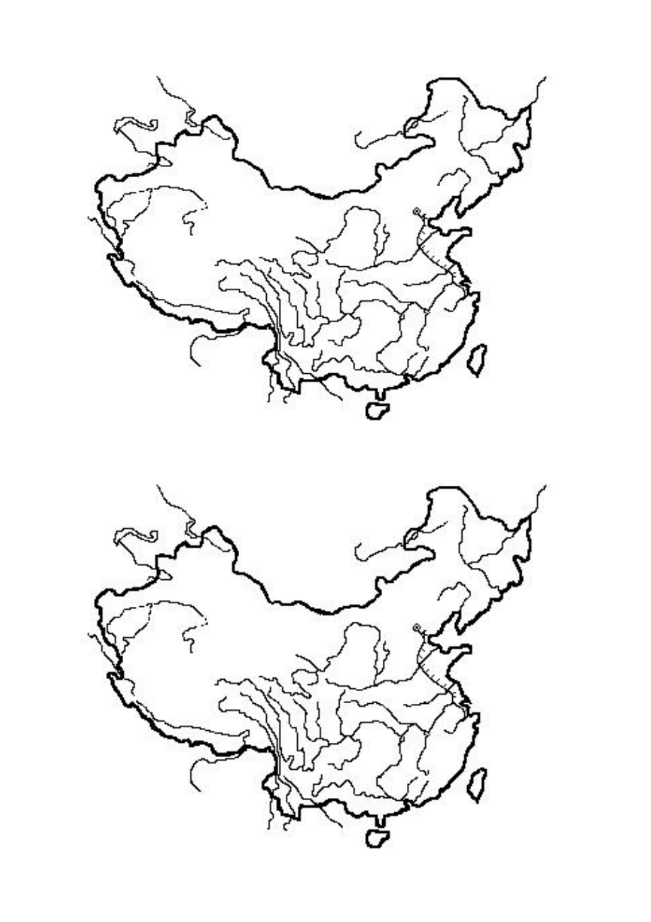 中国河流图简图手绘图片