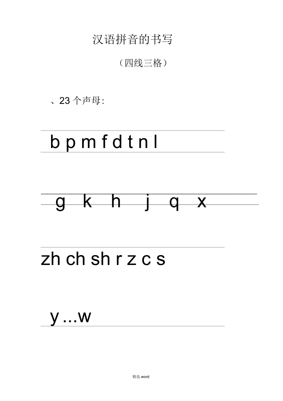 汉语拼音的书写格式-拼音un的书写格式_第1页