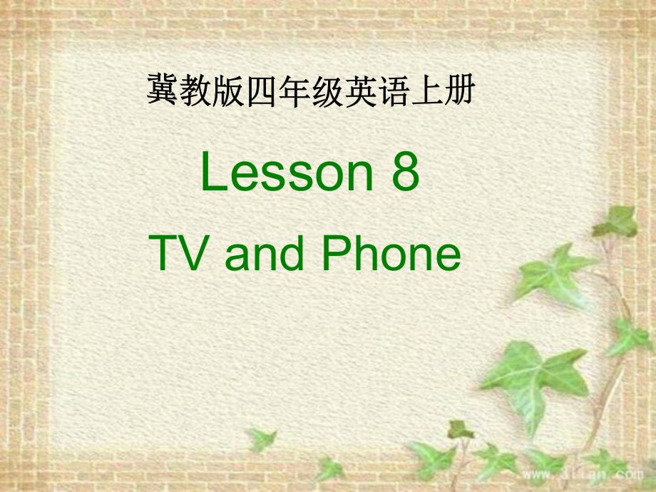 冀教版小学4年级英语上册Lesson8TVandPhone课件_第1页