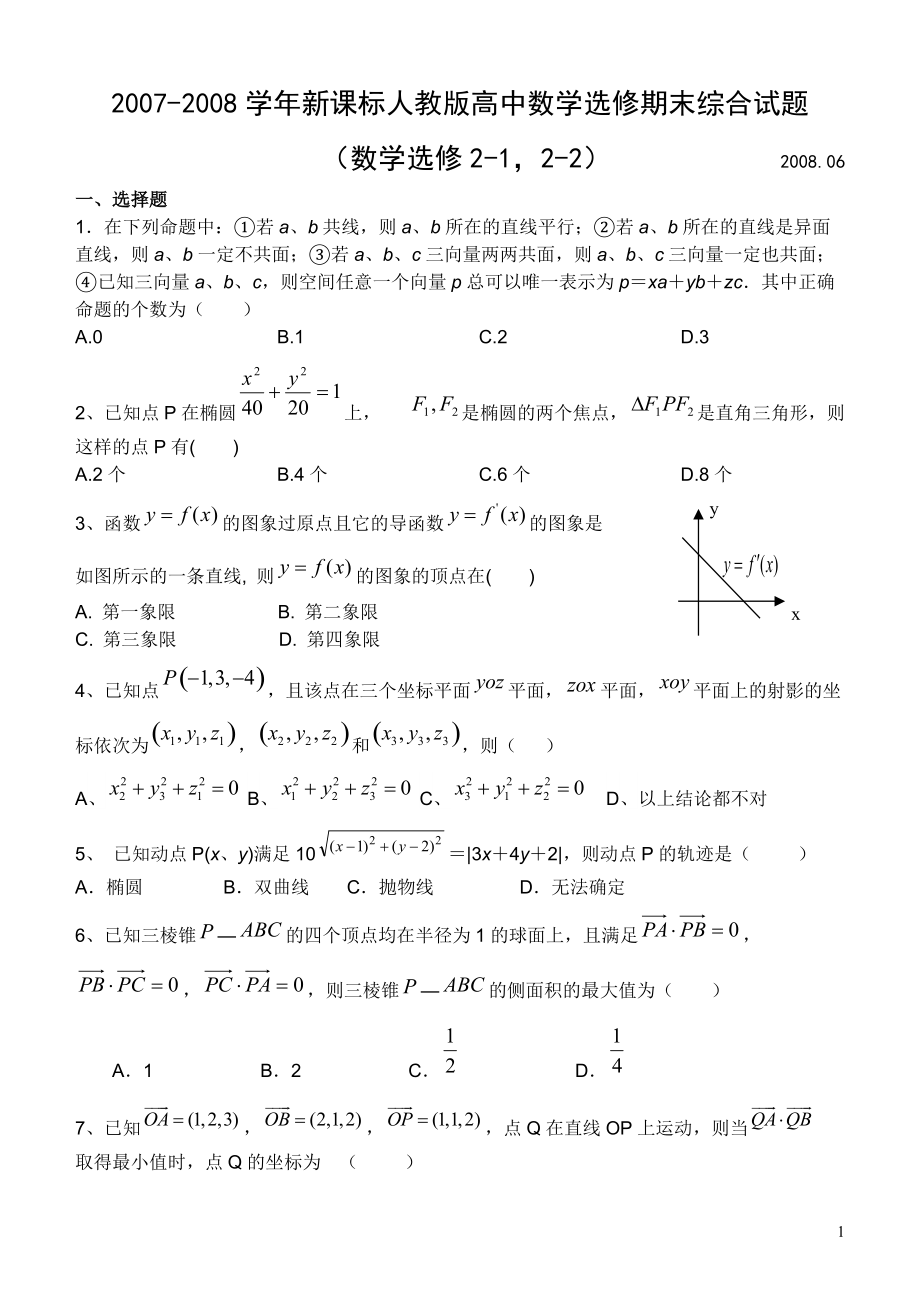 高中数学必修21必修22总练习题_第1页